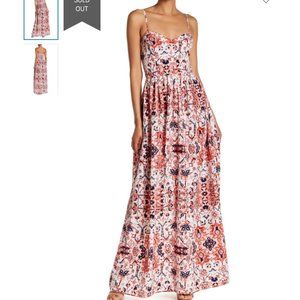 PARKER Smocked-Back Graphic-Print Maxi Dress